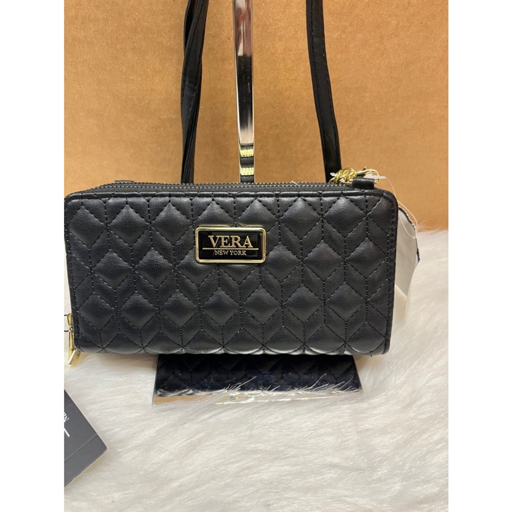 NWT Vera New York Leana Quilted Double Zip Crossbody/wallet MSRP $58 - Picture 2 of 9